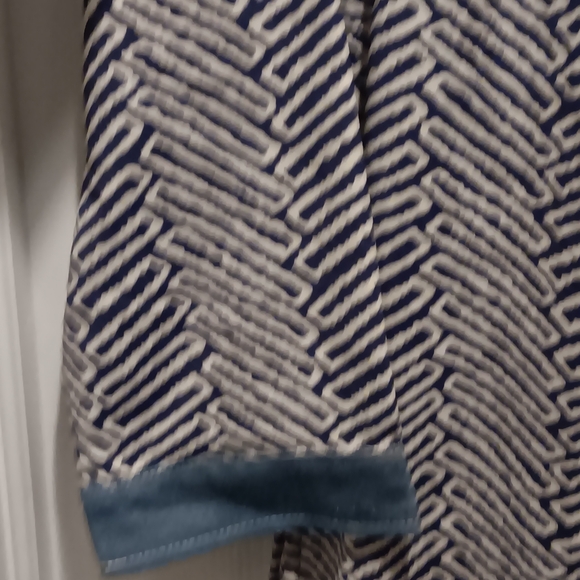 J Mclaughlin Elena Catalina Cloth Shift Dress Womens Sleeve Collared Navy Blue - Picture 5 of 7